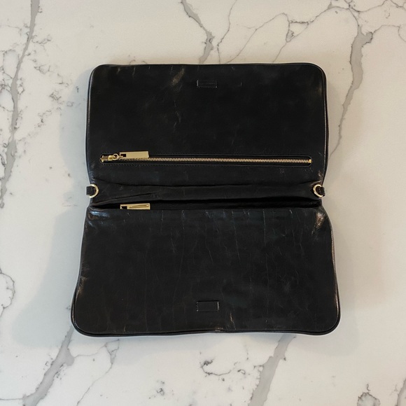 Tory Burch Clayton Classic REVA Clutch Black with dust bag - Picture 3 of 11